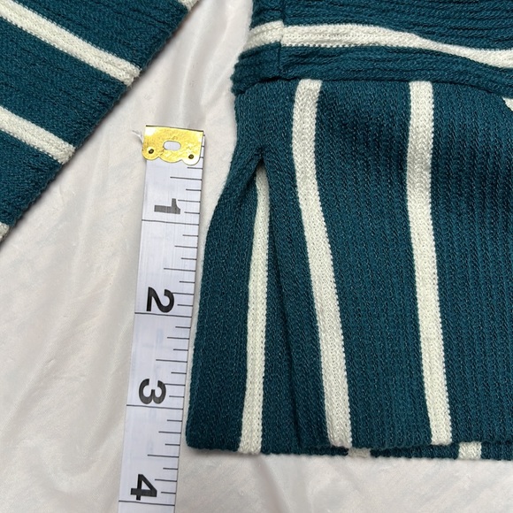 NWT Talbots Teal White Striped Long Sleeve Top Size S Petite - Picture 13 of 13
